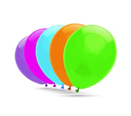 [8421332505308] GLOBOS 18 CM Ø BOLSA 100 UNIDADES DECOHELIU