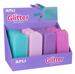 [18410782182167] ESTUCHE SILICONA GLITTER 12 UNDADES